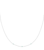 Astrid & Miyu white gold emerald charm necklace - British product