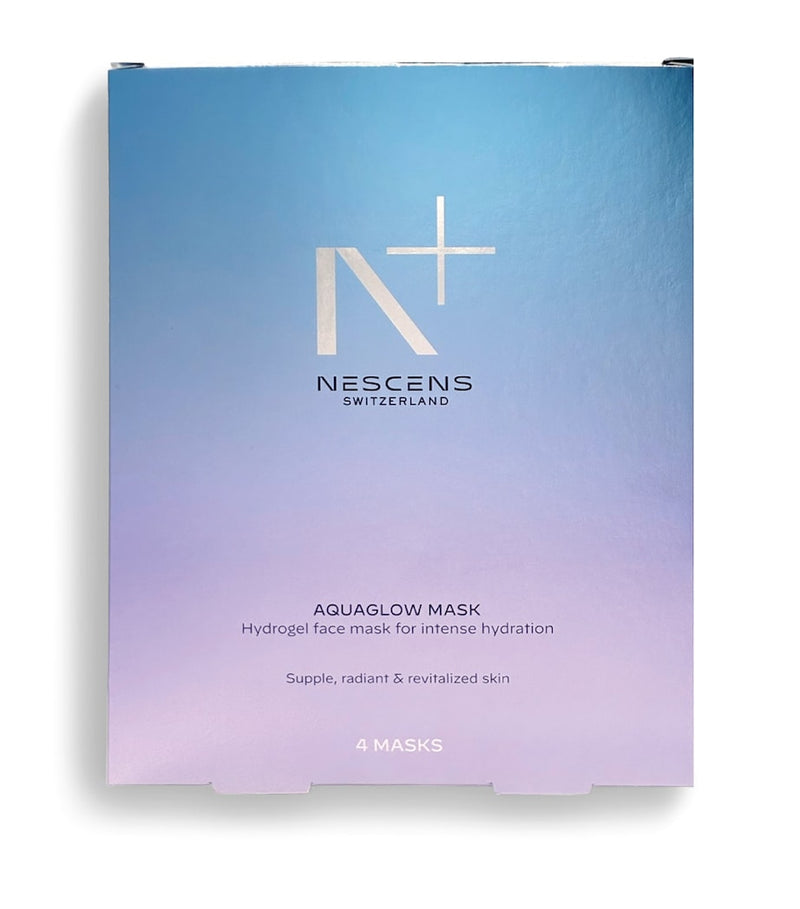 NESCENS AquaGlow sheet mask 4x22g, imported from the UK