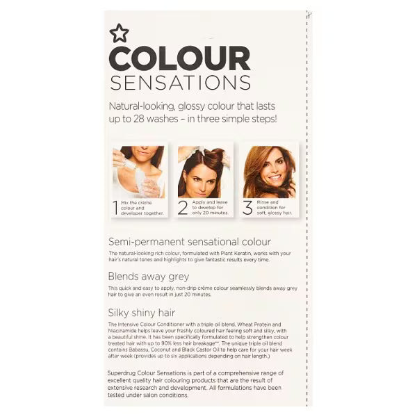 Superdrug Sensations Natural Medium Brown Hair Dye (British brand)
