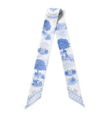 Harrods Aspinal of London Silk Landscape Skinny Scarf 88cm x 6cm- Buy online at McGrocer