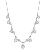 Harrods Boodles Medium Platinum and Diamond Beach Necklace- Buy online at McGrocer