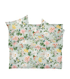 Floral Oxford Pillowcase with Hand-Illustrated Botanicals, 50cm x 75cm