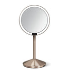 Simplehuman round sensor mirror with automatic sensor and cordless design (British brand)