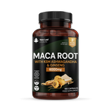 Holland & Barrett New Leaf Products Maca Root Capsules with KSM-66 Ashwagandha, Panax Ginseng & Black Pepper 180 Capsules- Buy online at McGrocer