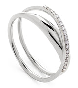 Harrods Monica Vinader Sterling Silver and Diamond Nura Wrap Ring- Buy online at McGrocer