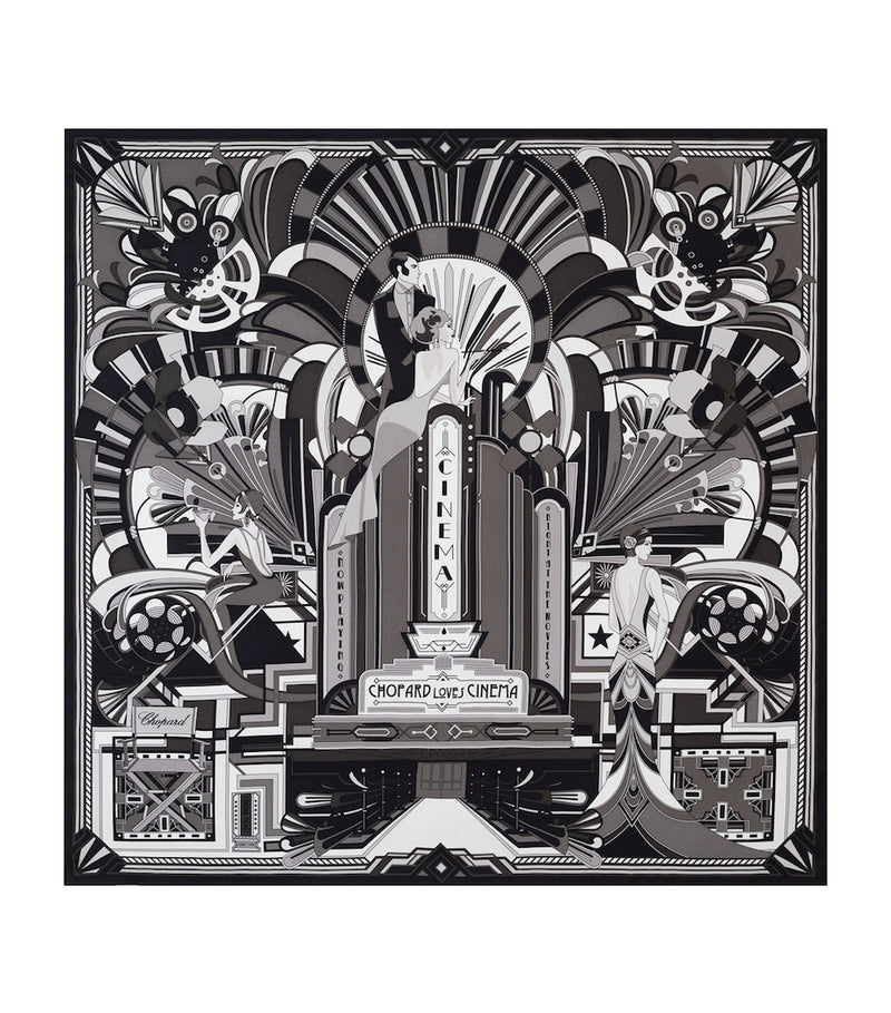 Chopard silk scarf Loves Cinema 90x90cm, UK version