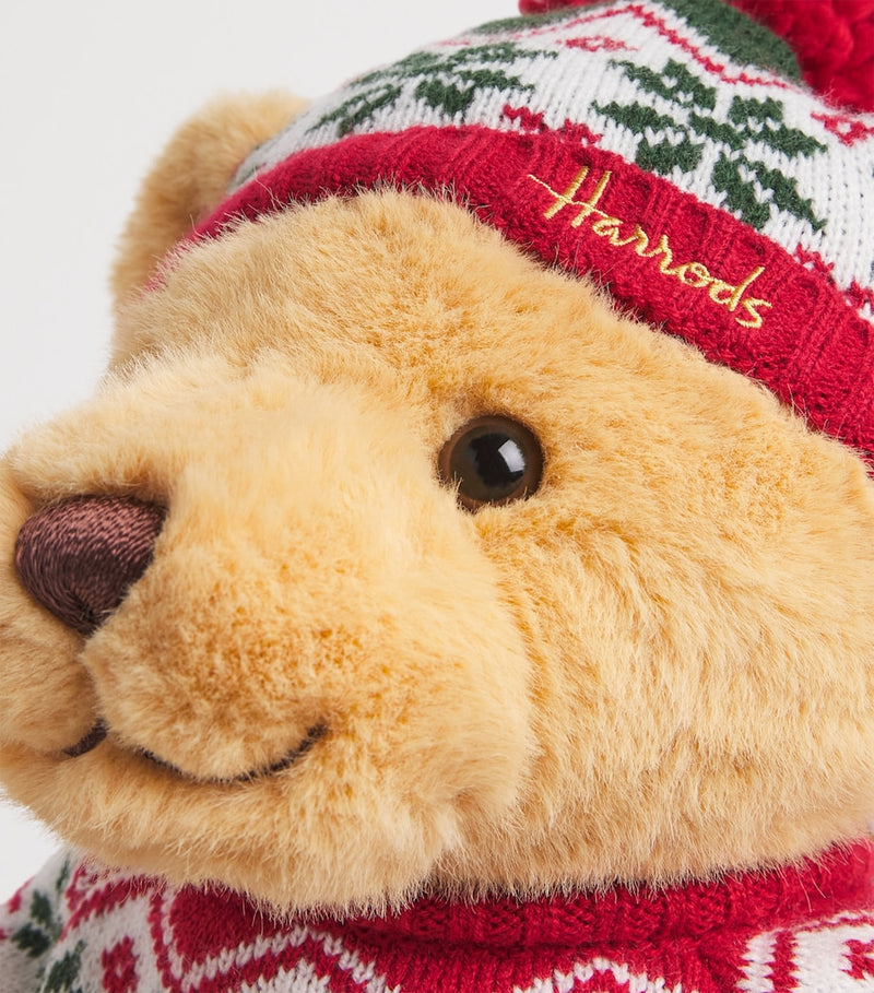 Harrods Henry Christmas bear plush 30.5cm, imported from the UK