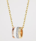 Boucheron Quatre White Edition mixed gold diamond necklace, imported from the UK