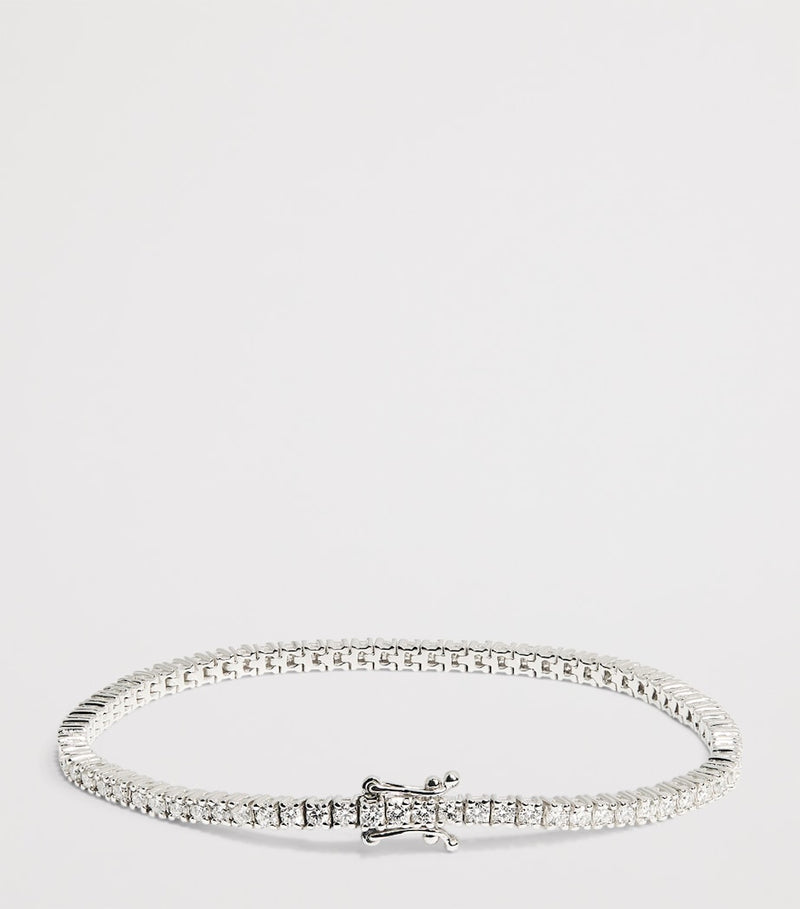 Harrods white gold diamond tennis bracelet 2.00ct - British product