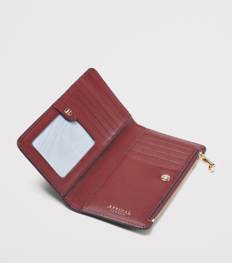 Aspinal of London large croc-embossed Mayfair purse (British brand)