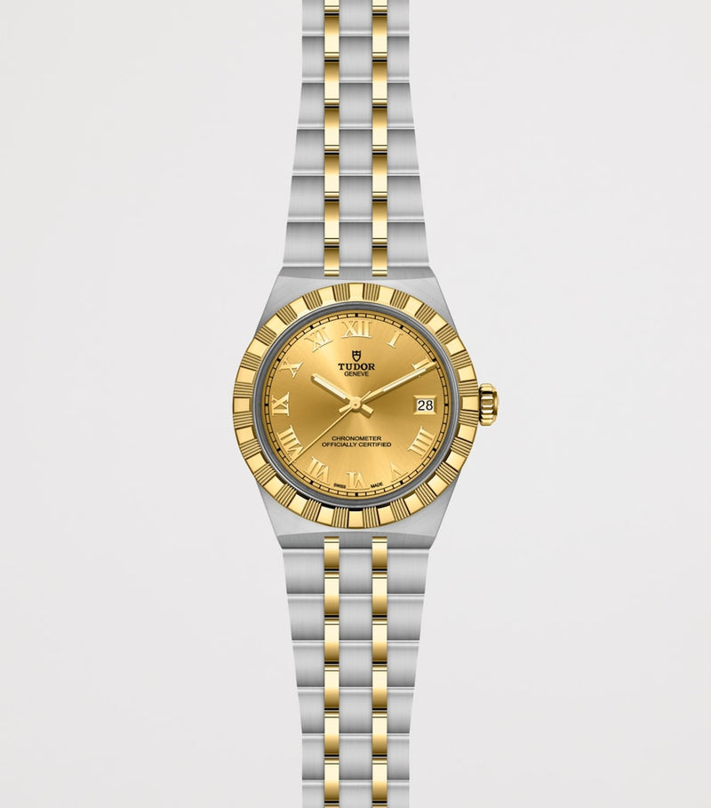 TUDOR Royal stainless steel and yellow gold watch 36mm, imported from the UK
