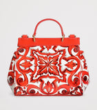 Dolce&Gabbana kids shoulder bag with Majolica motif, UK version