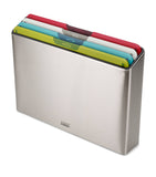Joseph Joseph colour-coded chopping board set with storage case, UK version