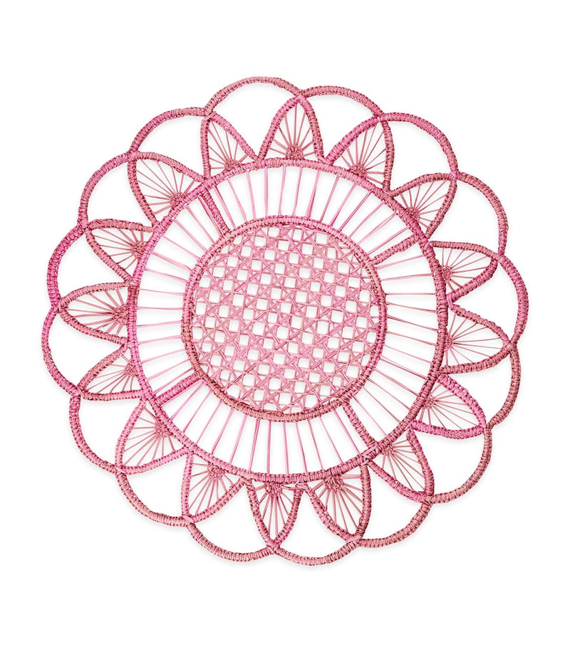 Aquazzura sunflower placemat bubblegum pink set of two - British product