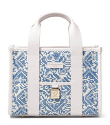 Harrods Aspinal Of London Canvas Raffia Henley Tote Bag, 20cm x 26cm x 11cm- Buy online at McGrocer