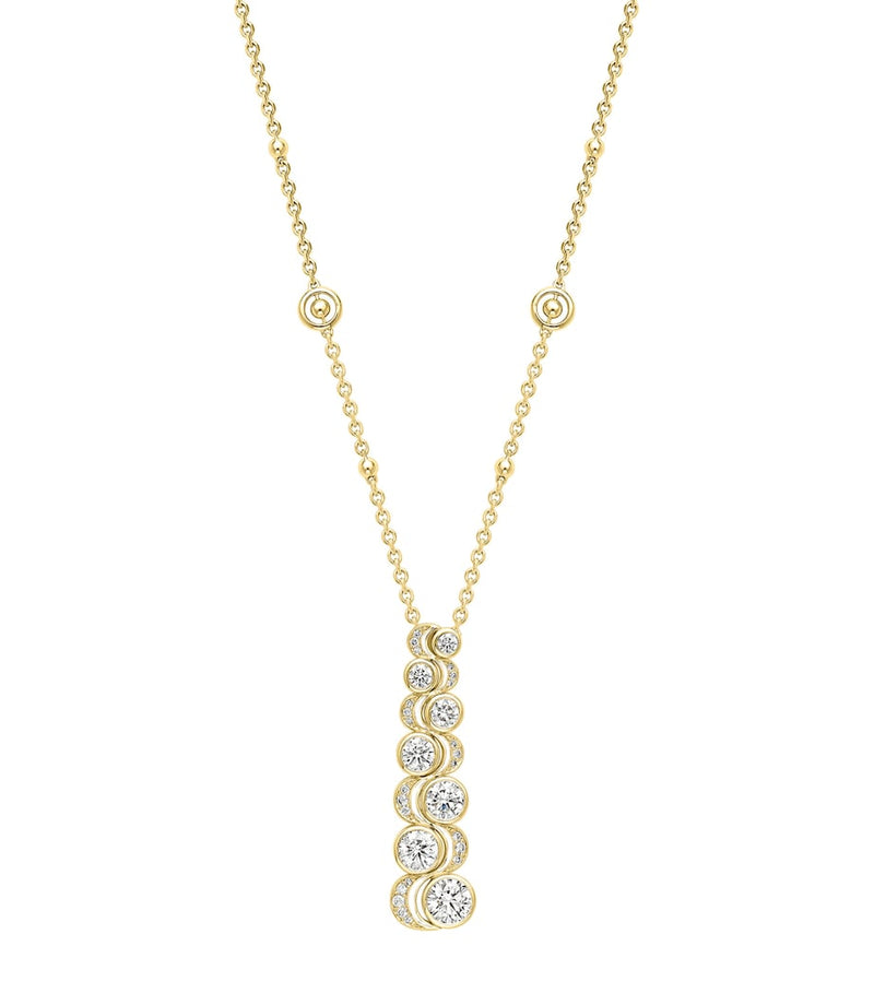 Boodles Over the Moon necklace 18k gold diamonds - British product