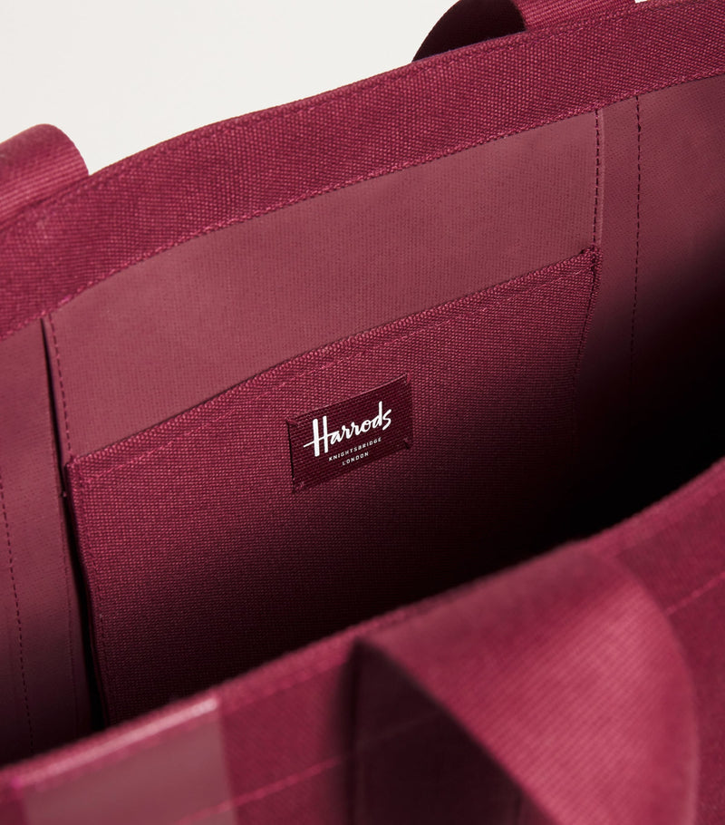Harrods large cotton logo tote bag, UK version