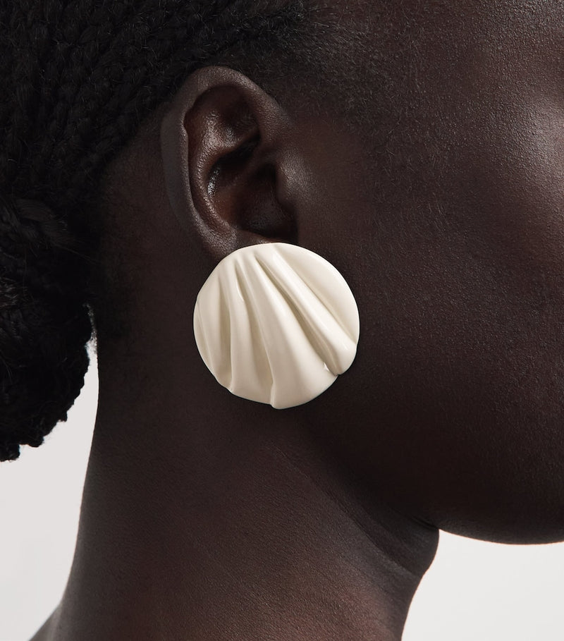 Chloé Pleats clip-on earrings, imported from the UK