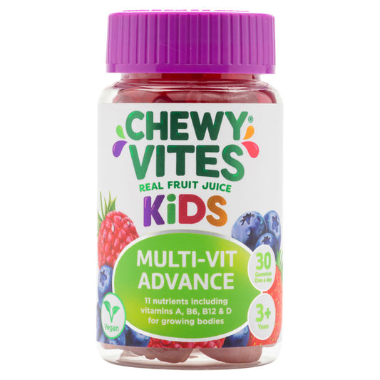 Chewy Vites Real Fruit Juice Kids Multi-Vit Advance 3+ Years 30 Gummies One A Day GOODS ASDA   