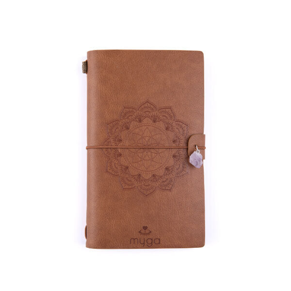 Myga notebook magic mandala light brown, UK version