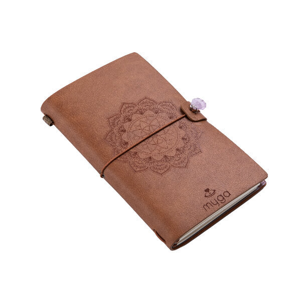 Myga notebook magic mandala light brown, UK version