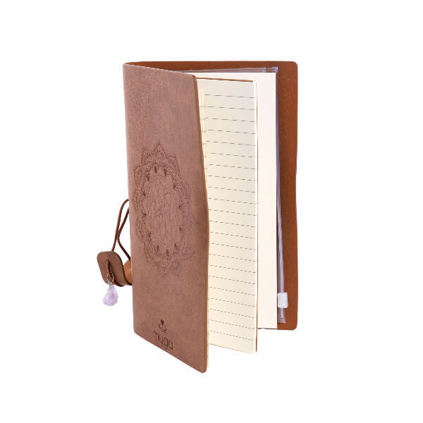 Myga notebook magic mandala light brown, UK version