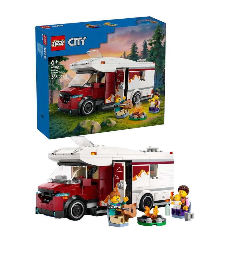 Lego Holiday Adventure Camper Van toy set with 385 pieces, UK version