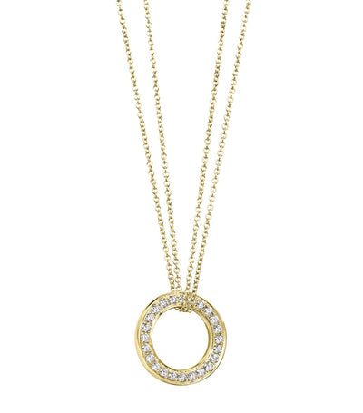 Harrods Boodles Yellow Gold and Diamond Large Roulette Pendant- Buy online at McGrocer