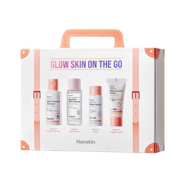 Hanskin Glow Skin On The Go Mini Kit 4pcs, imported from the UK