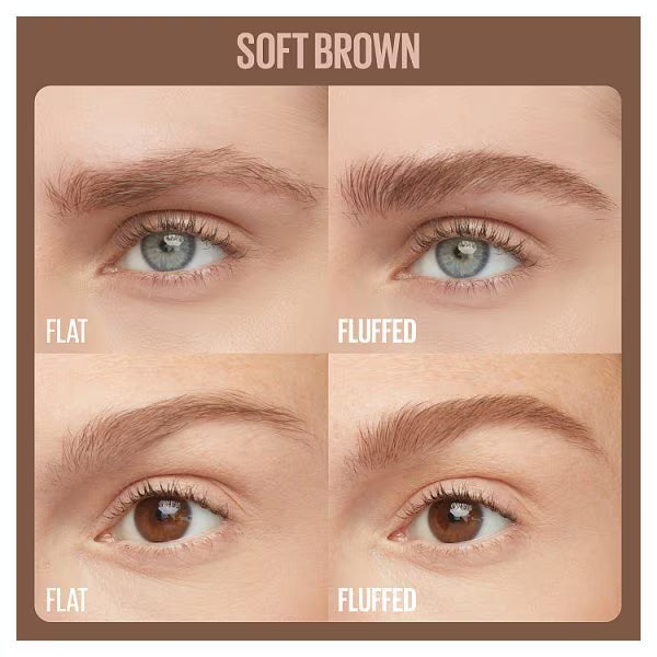 Maybelline Super Fluff 255 Soft Brown eyebrow mousse, imported from the UK