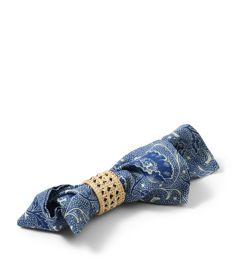 Set of two rattan Sabbia napkin rings by Cabana Magazine - British product