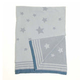 Ziggle Baby Blanket Blue Stars 100cm x 75cm (British brand)