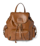 Miu Miu leather backpack, multi-pocket design, imported from the UK