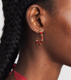 Eddie Borgo gold-plated carnelian Marcy hoop earrings (British brand)