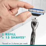 Gillette Mach3 razor blade refills 8 count, UK version