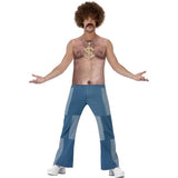 Smiffys realistic 70s hairy chest sleeveless top - British product