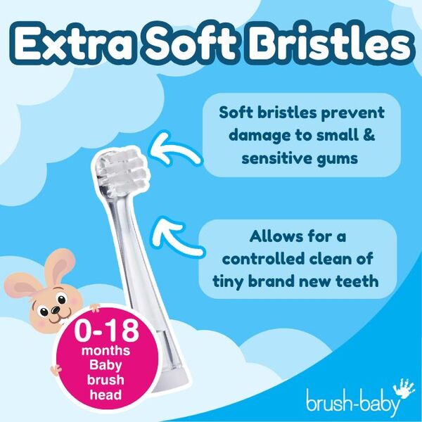 Brush Baby Replacement Toothbrush Heads 2 Pack - British product