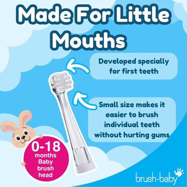 Brush Baby Replacement Toothbrush Heads 2 Pack - British product