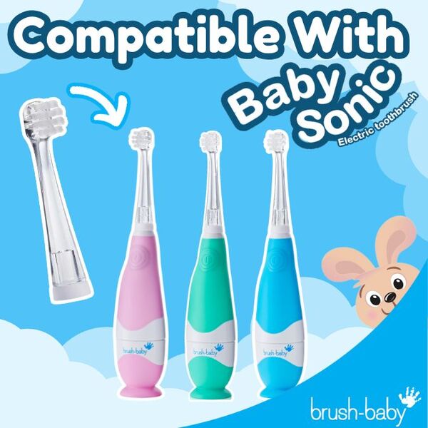Brush Baby Replacement Toothbrush Heads 2 Pack - British product