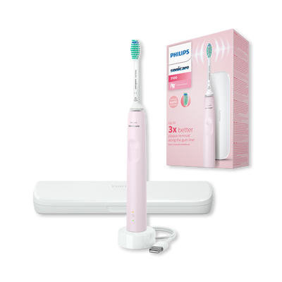 Holland & Barrett Philips Sonicare 3100 Series Pink Electric Toothbrush with Travel Case- Buy online at McGrocer