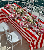Summerill & Bishop linen stripe tablecloth 165cm x 380cm (British brand)