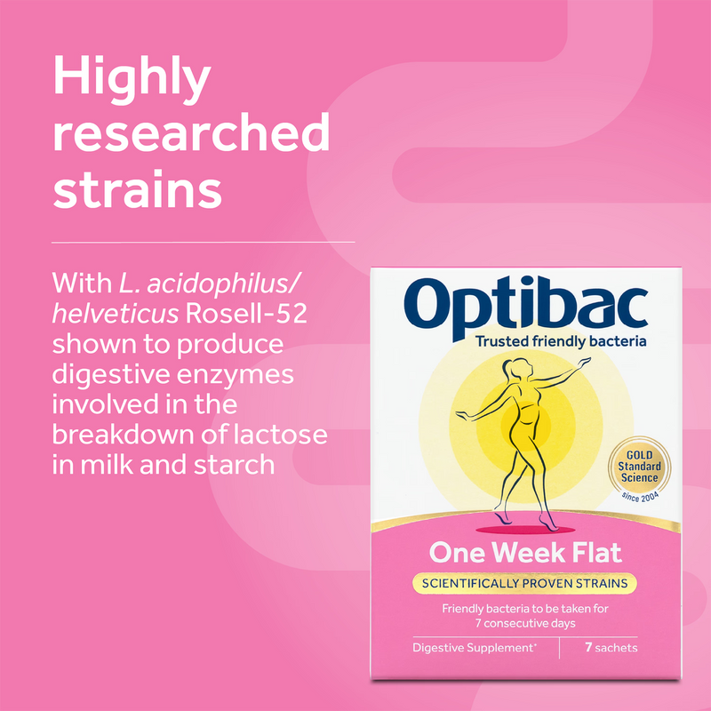 Optibac One Week Flat probiotic sachets, UK version