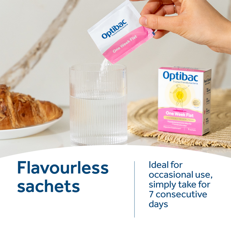 Optibac One Week Flat probiotic sachets, UK version