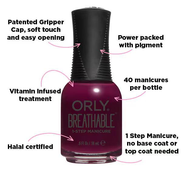 Orly Breathable Nail Polish Antidote 18ml, imported from the UK