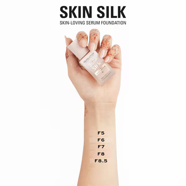 Revolution Skin Silk Serum Foundation F8 (British brand)