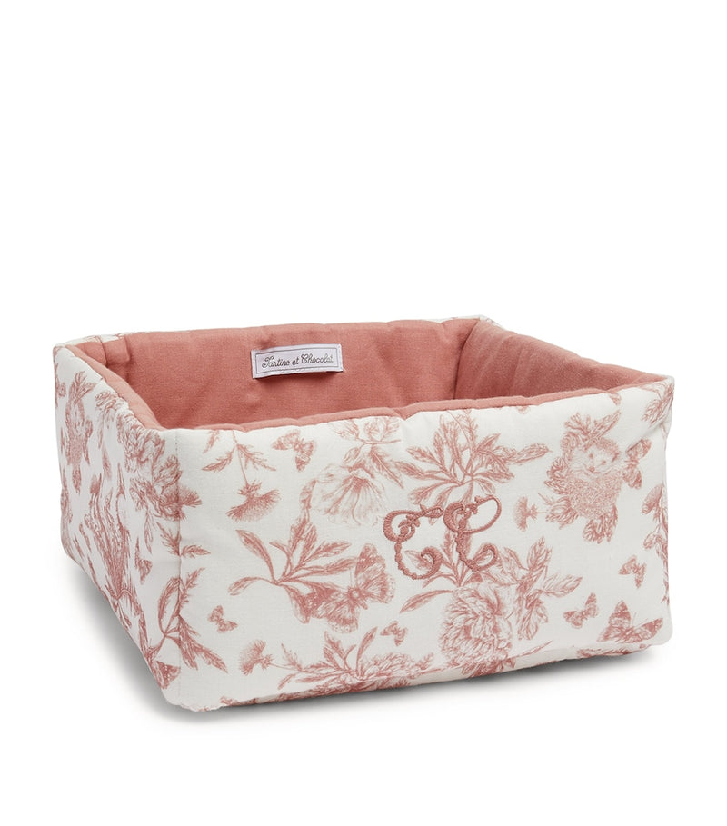 Tartine et Chocolat Toile de Jouy nursery basket (British brand)
