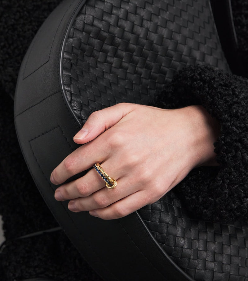 Spinelli Kilcollin yellow gold sapphire Vetra Vulcan ring (British brand)