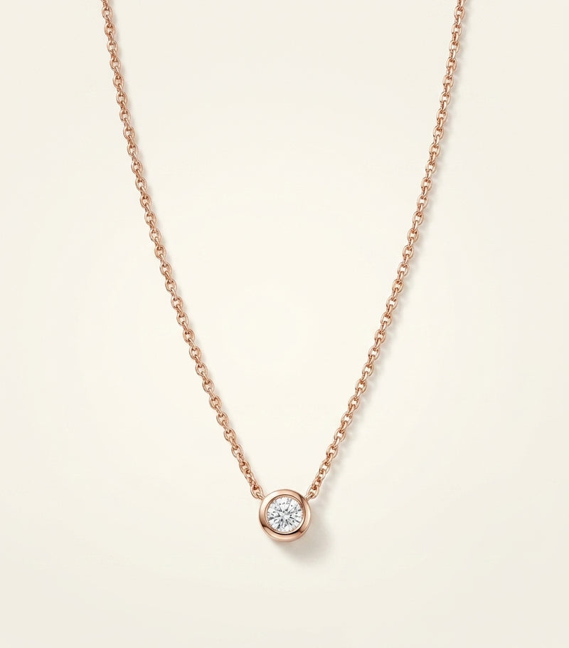 Cartier Small Rose Gold and Diamond d'Amour Necklace, imported from the UK