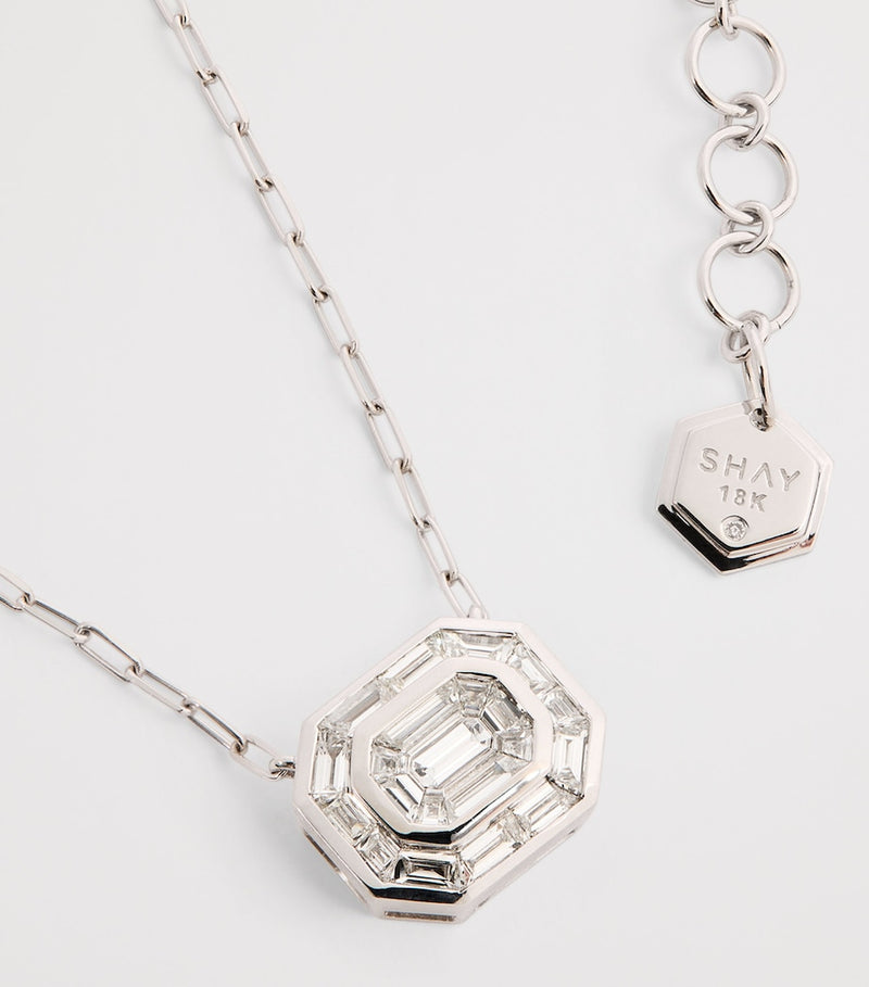 SHAY Illusion white gold diamond necklace - British product
