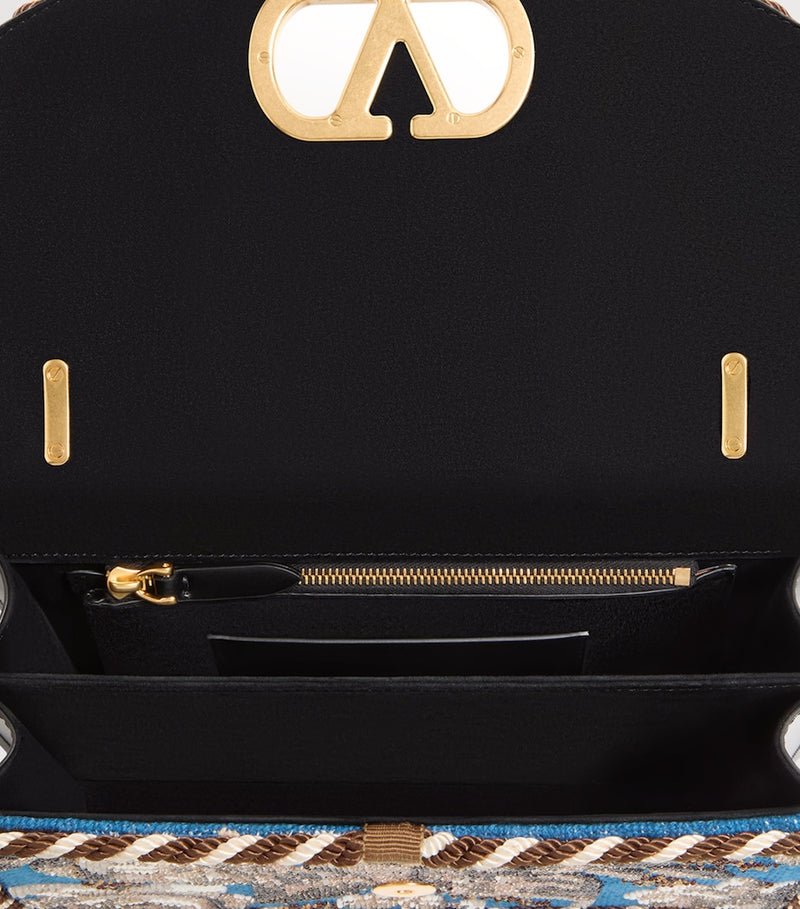 Valentino Garavani silk embellished Vain shoulder bag, UK version